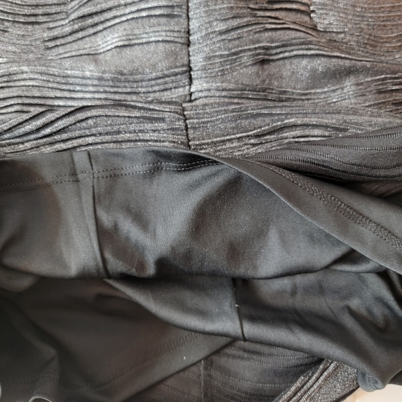 HAILEY LOGAN Strapless Mini Dress Corset Black Textured Metallic Striped‎ Lined - Picture 10 of 15